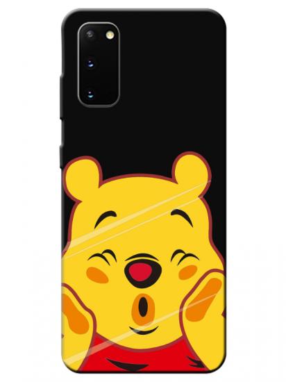 Samsung S20 Winnie The Pooh Siyah Telefon Kılıfı