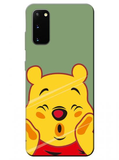 Samsung S20 Winnie The Pooh Yeşil Telefon Kılıfı