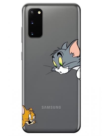 Samsung S20 Tom And Jerry Şeffaf Telefon Kılıfı