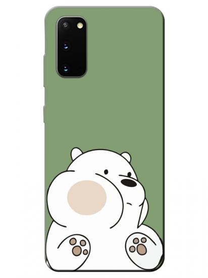 Samsung S20 Panda Yeşil Telefon Kılıfı