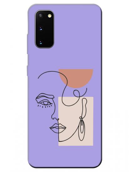 Samsung S20 Women Art Lila Telefon Kılıfı