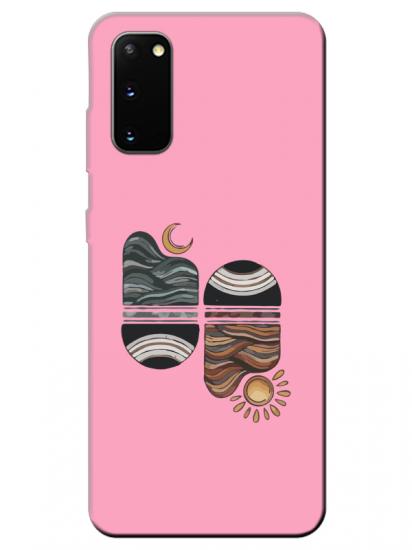 Samsung S20 Sunset Wave Pembe Telefon Kılıfı