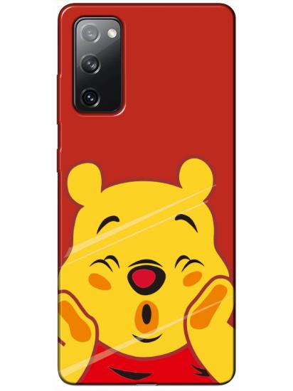 Samsung S20 FE Winnie The Pooh Kırmızı Telefon Kılıfı