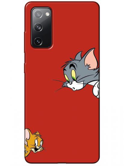 Samsung S20 FE Tom And Jerry Kırmızı Telefon Kılıfı