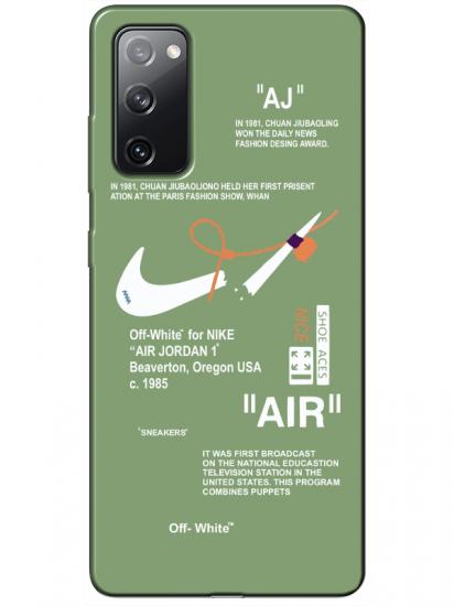 Samsung S20 FE Nike Air Yeşil Telefon Kılıfı