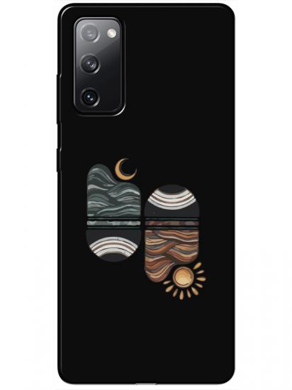 Samsung S20 FE Sunset Wave Siyah Telefon Kılıfı