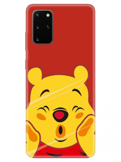 Samsung S20 Plus Winnie The Pooh Kırmızı Telefon Kılıfı