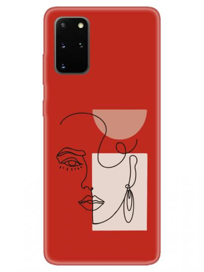 Samsung S20 Plus Women Art Kırmızı Telefon Kılıfı