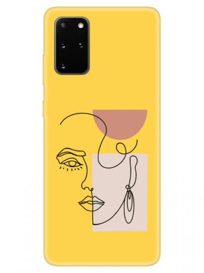 Samsung S20 Plus Women Art Sarı Telefon Kılıfı