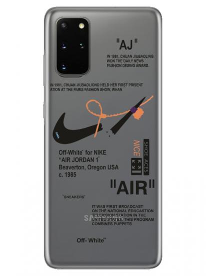 Samsung S20 Plus Nike Air Şeffaf Telefon Kılıfı