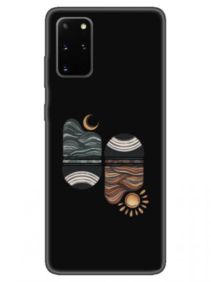 Samsung S20 Plus Sunset Wave Siyah Telefon Kılıfı