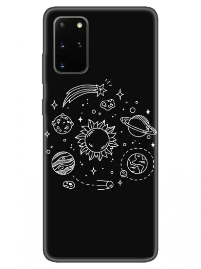 Samsung S20 Plus Gezegen Siyah Telefon Kılıfı