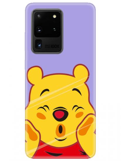 Samsung S20 Ultra Winnie The Pooh Lila Telefon Kılıfı