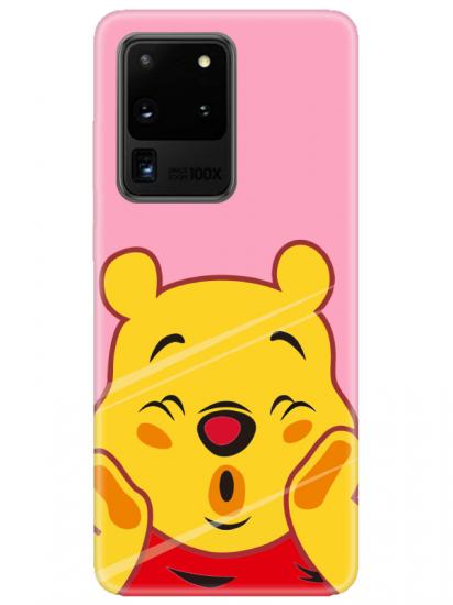 Samsung S20 Ultra Winnie The Pooh Pembe Telefon Kılıfı