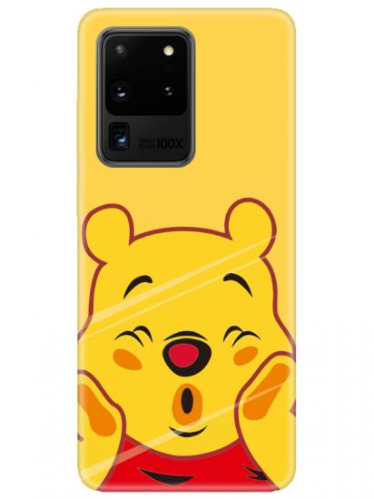 Samsung S20 Ultra Winnie The Pooh Sarı Telefon Kılıfı