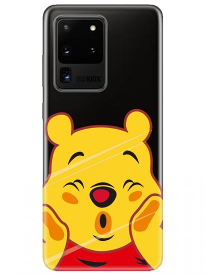 Samsung S20 Ultra Winnie The Pooh Şeffaf Telefon Kılıfı