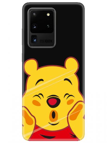 Samsung S20 Ultra Winnie The Pooh Siyah Telefon Kılıfı