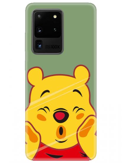 Samsung S20 Ultra Winnie The Pooh Yeşil Telefon Kılıfı