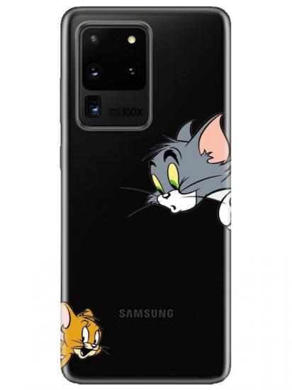 Samsung S20 Ultra Tom And Jerry Şeffaf Telefon Kılıfı