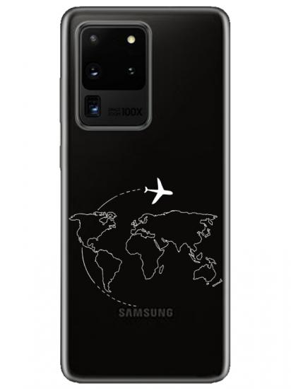 Samsung S20 UltraFace Art Şeffaf Telefon Kılıfı