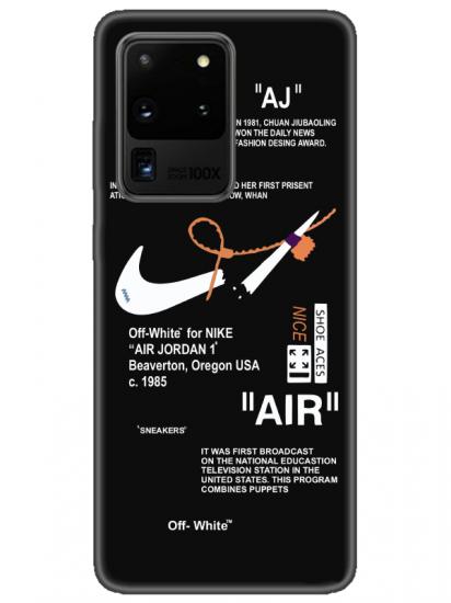 Samsung S20 Ultra Nike Air Siyah Telefon Kılıfı