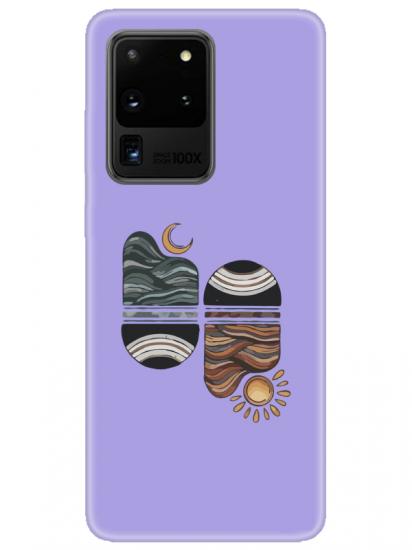 Samsung S20 Ultra Sunset Wave Lila Telefon Kılıfı