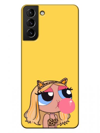 Samsung S21 Powerpuff Girls Sarı Telefon Kılıfı