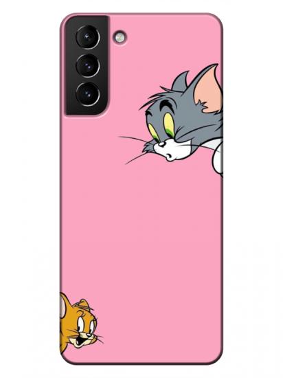 Samsung S21 Tom And Jerry Pembe Telefon Kılıfı