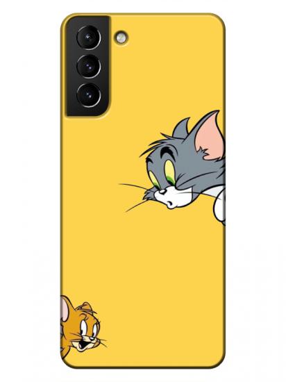 Samsung S21 Tom And Jerry Sarı Telefon Kılıfı