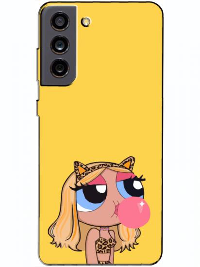 Samsung S21 FE Powerpuff Girls Sarı Telefon Kılıfı