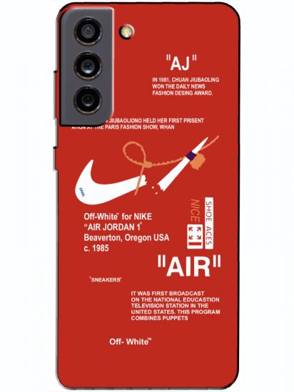 Samsung S21 FE Nike Air Kırmızı Telefon Kılıfı