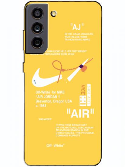 Samsung S21 FE Nike Air Sarı Telefon Kılıfı