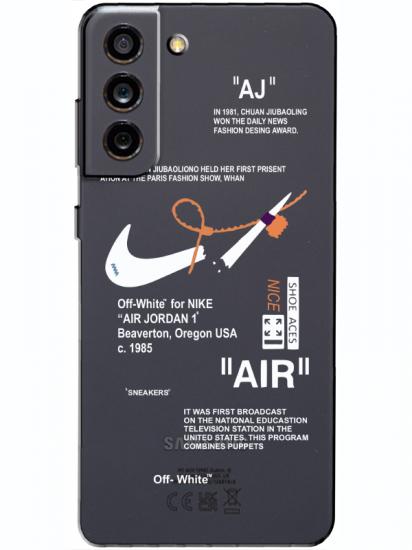 Samsung S21 FE Nike Air Şeffaf Telefon Kılıfı