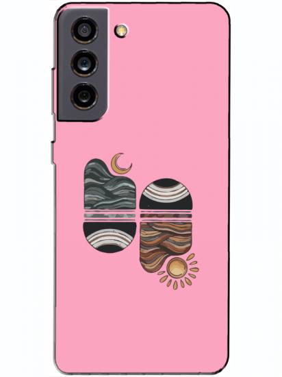 Samsung S21 FE Sunset Wave Pembe Telefon Kılıfı