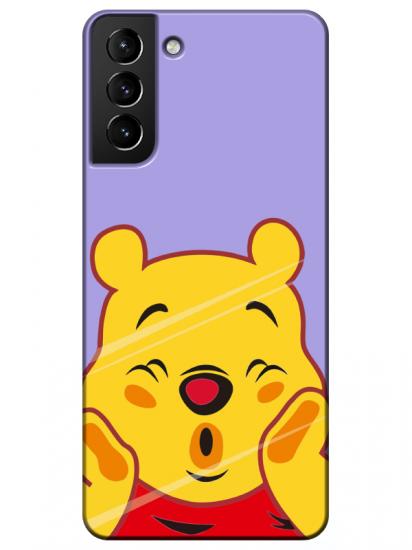 Samsung S21 Plus Winnie The Pooh Lila Telefon Kılıfı