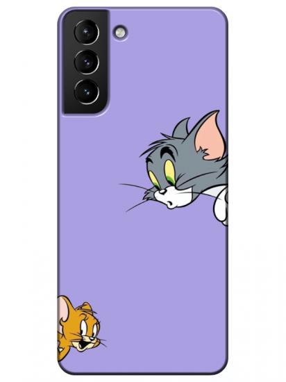 Samsung S21 Plus Tom And Jerry Lila Telefon Kılıfı