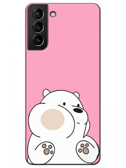 Samsung S21 Plus Panda Pembe Telefon Kılıfı