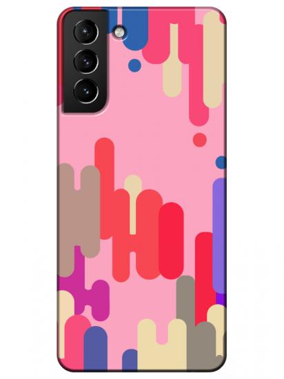 Samsung S21 Plus Pop Art Pembe Telefon Kılıfı