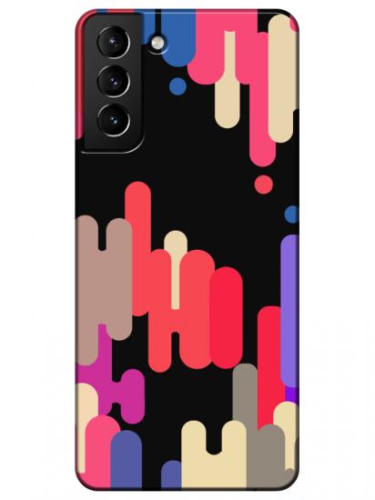 Samsung S21 Plus Pop Art Siyah Telefon Kılıfı