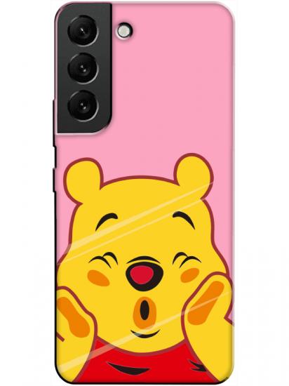 Samsung S22 Winnie The Pooh Pembe Telefon Kılıfı