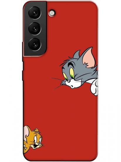 Samsung S22 Tom And Jerry Kırmızı Telefon Kılıfı