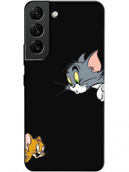 Samsung S22 Tom And Jerry Siyah Telefon Kılıfı