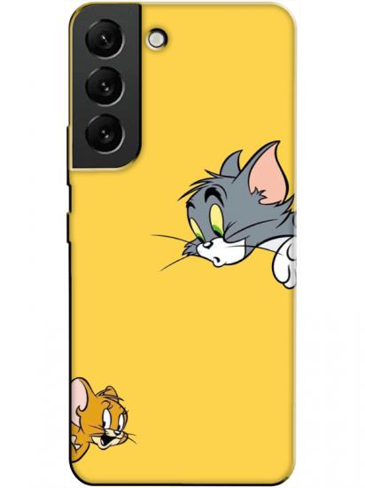 Samsung S22 Plus Tom And Jerry Sarı Telefon Kılıfı