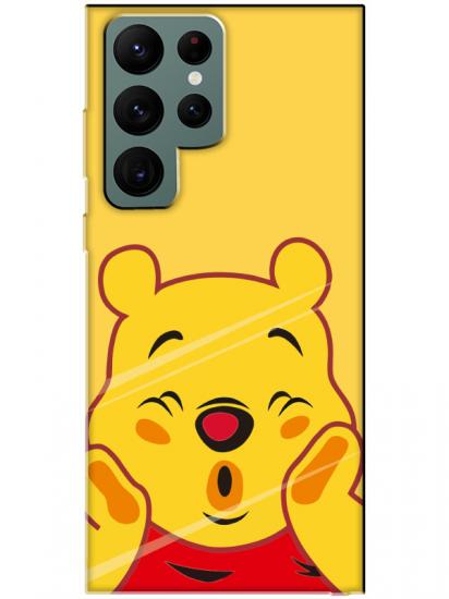 Samsung S22 Ultra Winnie The Pooh Sarı Telefon Kılıfı