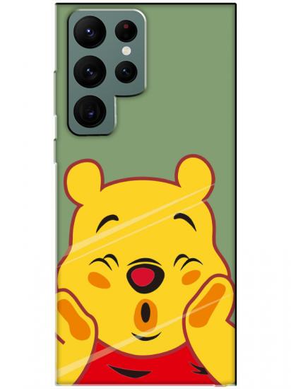 Samsung S22 Ultra Winnie The Pooh Yeşil Telefon Kılıfı