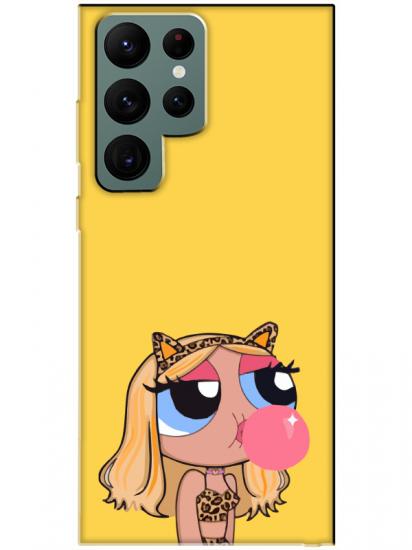 Samsung S22 Ultra Powerpuff Girls Sarı Telefon Kılıfı