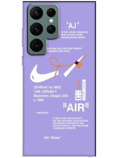 Samsung S22 Ultra Nike Air Lila Telefon Kılıfı