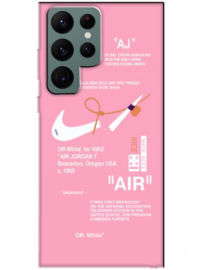 Samsung S22 Ultra Nike Air Pembe Telefon Kılıfı