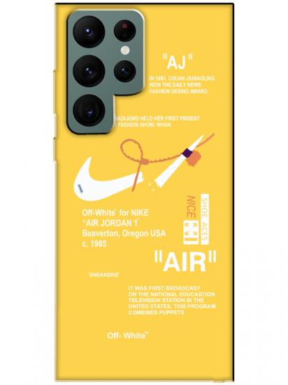 Samsung S22 Ultra Nike Air Sarı Telefon Kılıfı