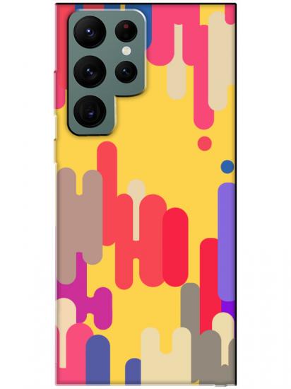 Samsung S22 Ultra Pop Art Sarı Telefon Kılıfı